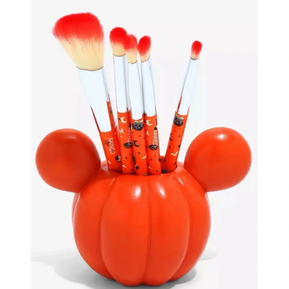 Disney Mickey Mouse Jack-O'Lantern Makeup Brush Set & Holder